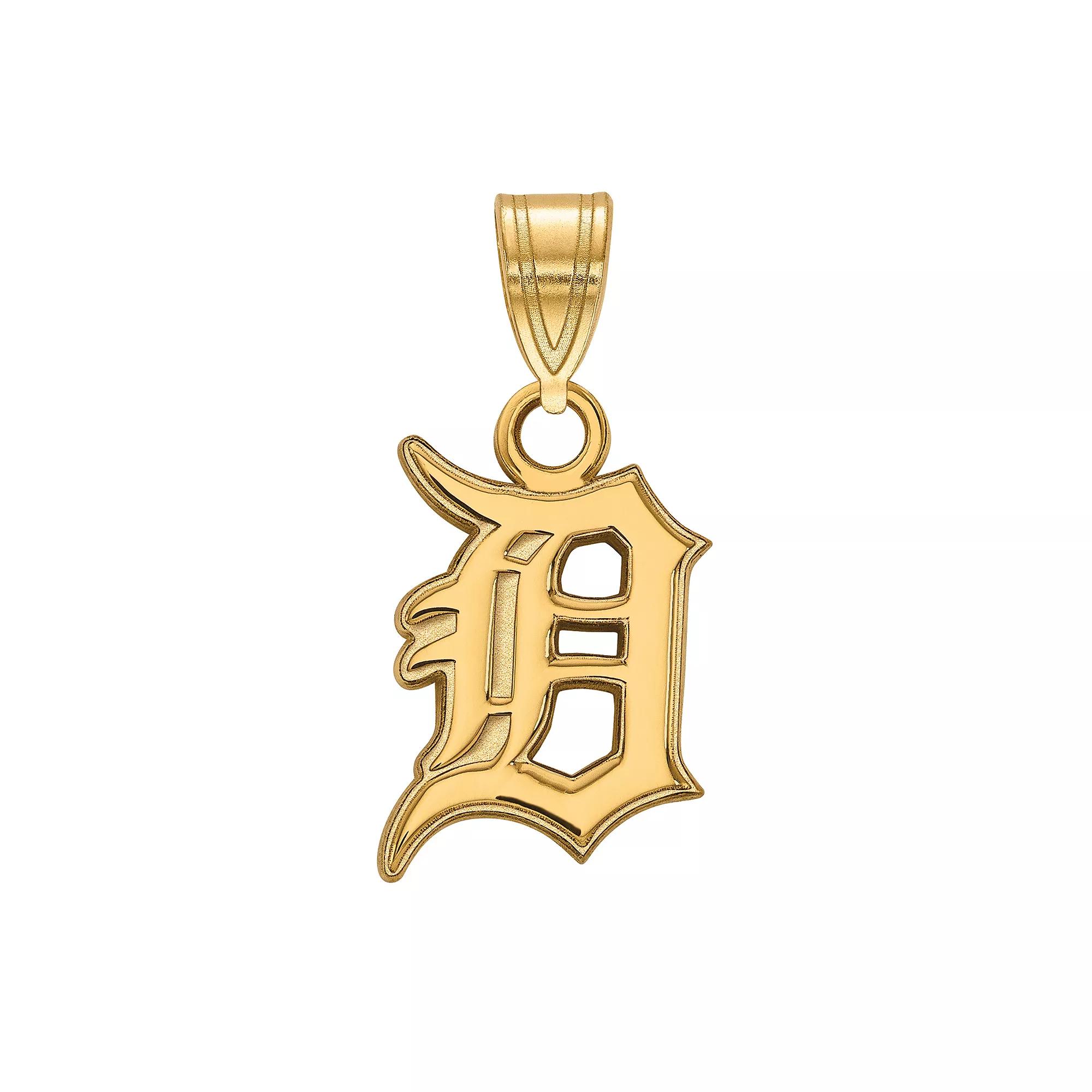 LogoArt Sterling Silver Detroit Tigers Small Pendant, Women's, Size: 19 mm, Gold Tone Product Image