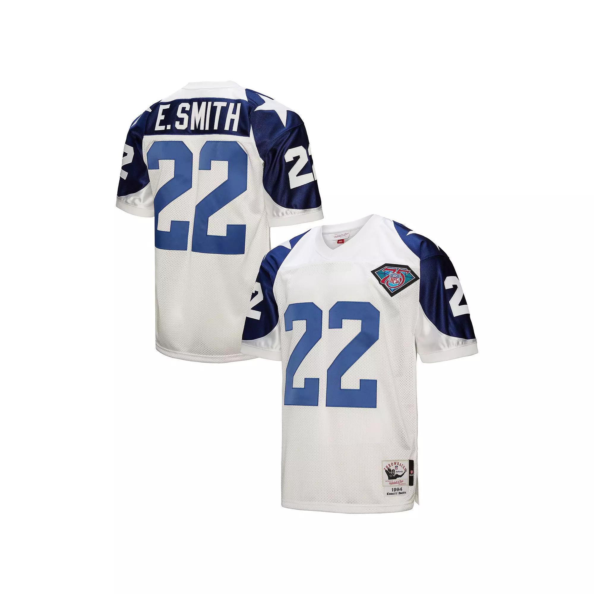 Men's Mitchell & Ness Emmitt Smith White Dallas Cowboys 1994 Authentic Throwback Retired Player Jersey,  Product Image