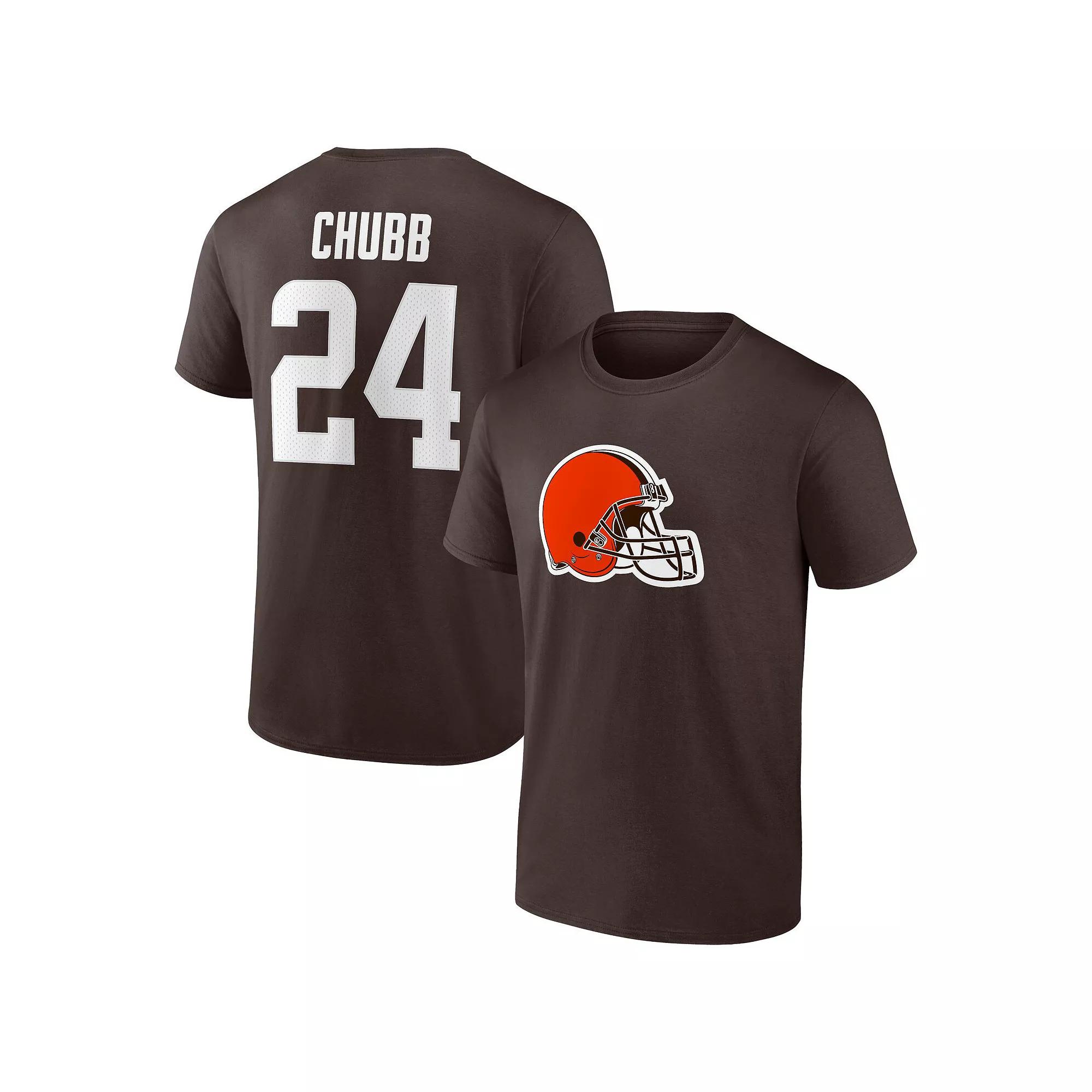 Mens Fanatics Branded Nick Chubb Cleveland s Player Icon Name & Number T-Shirt Product Image