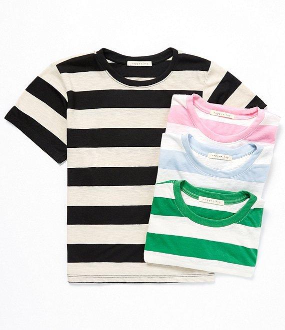 Copper Key Stripe Short Sleeve Boxy T-Shirt Product Image