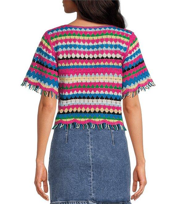 Anna & Ava Crochet Fringe Poncho Product Image