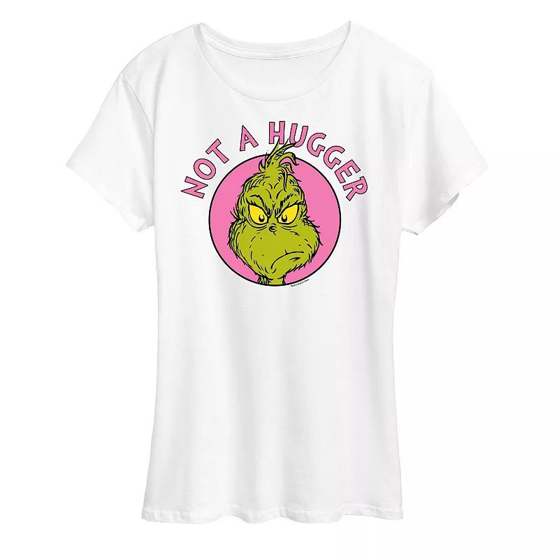 Women's Grinch Not A Hugger Graphic Tee, Size: Medium, White Product Image