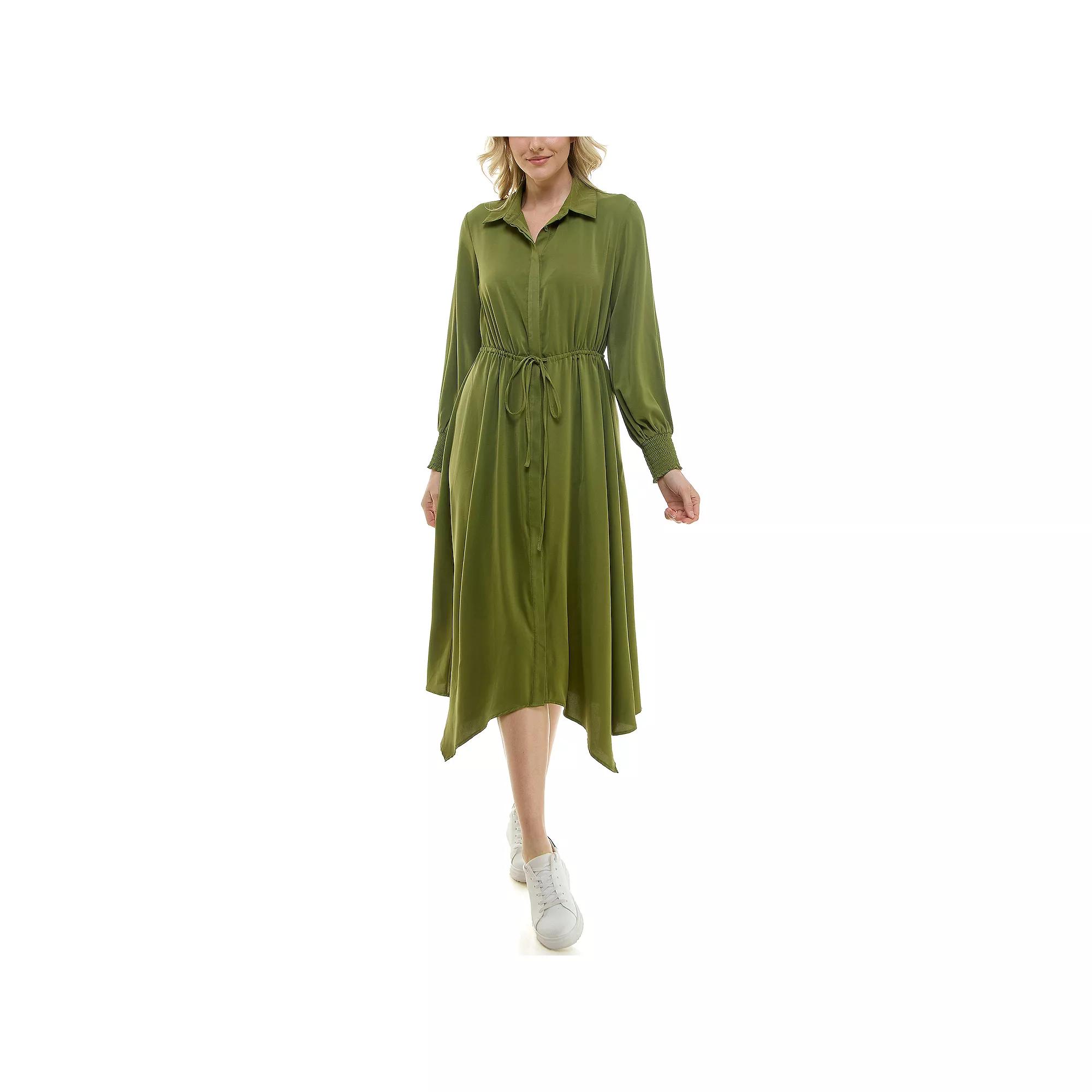 Women's Nicole Miller Tie Waist Shirt Dress,  Product Image