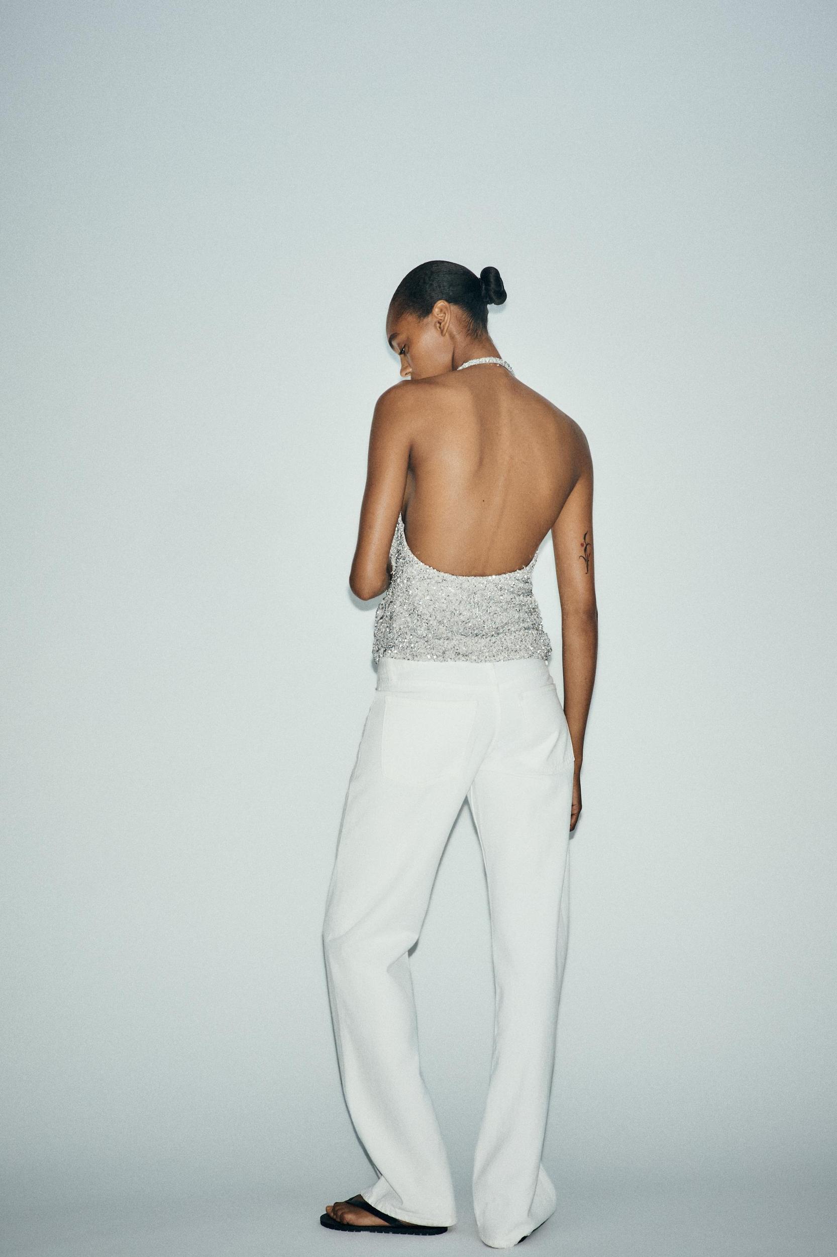 RUCHED SEQUIN TOP Product Image