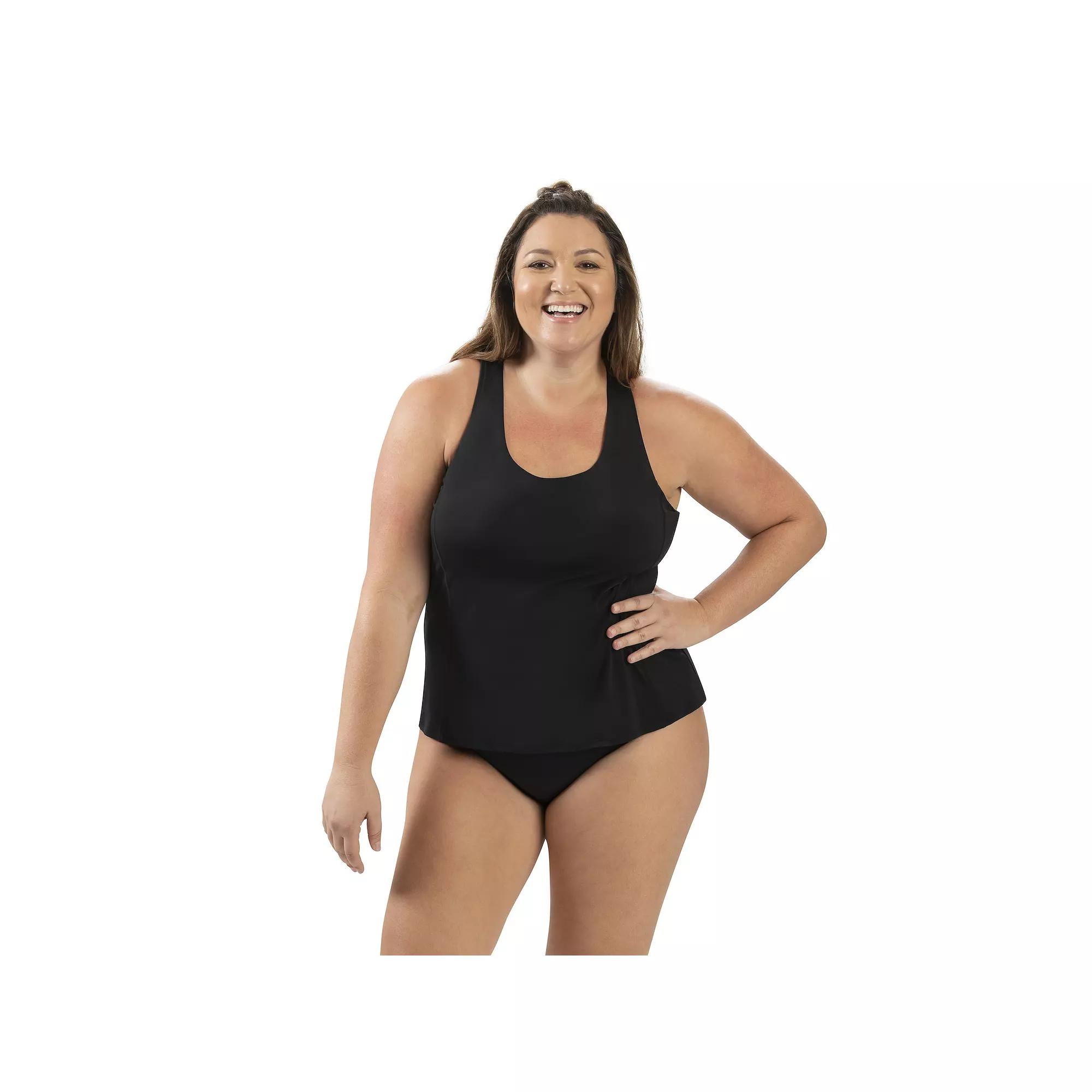 Women's Dolfin Aquashape UPF 50+ Solid Twist-Back Tankini Top,  Product Image