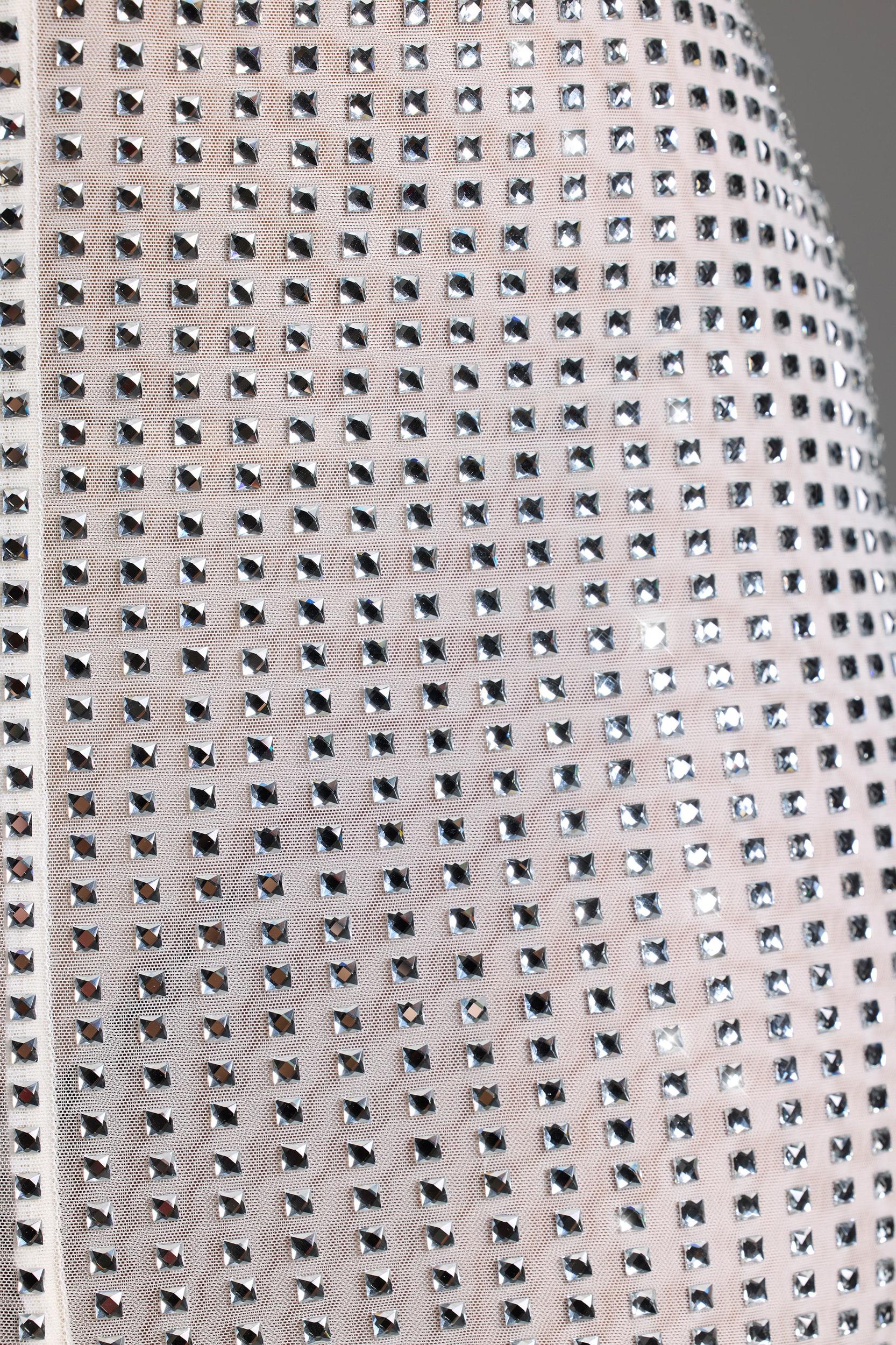 Embellished Cut-Out Halterneck Maxi Dress in White Product Image