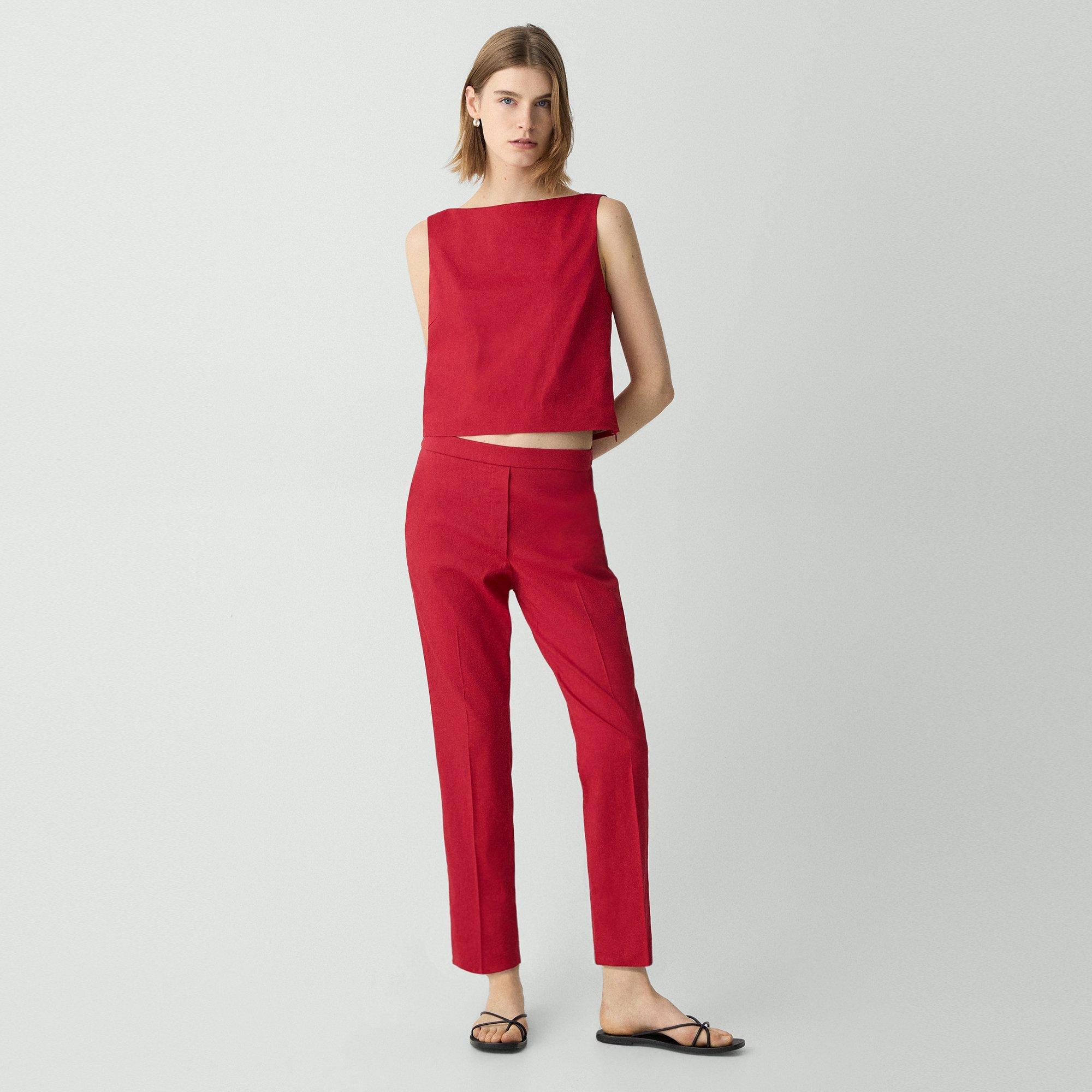 Good Linen Sleeveless Boatneck Top | Theory Product Image