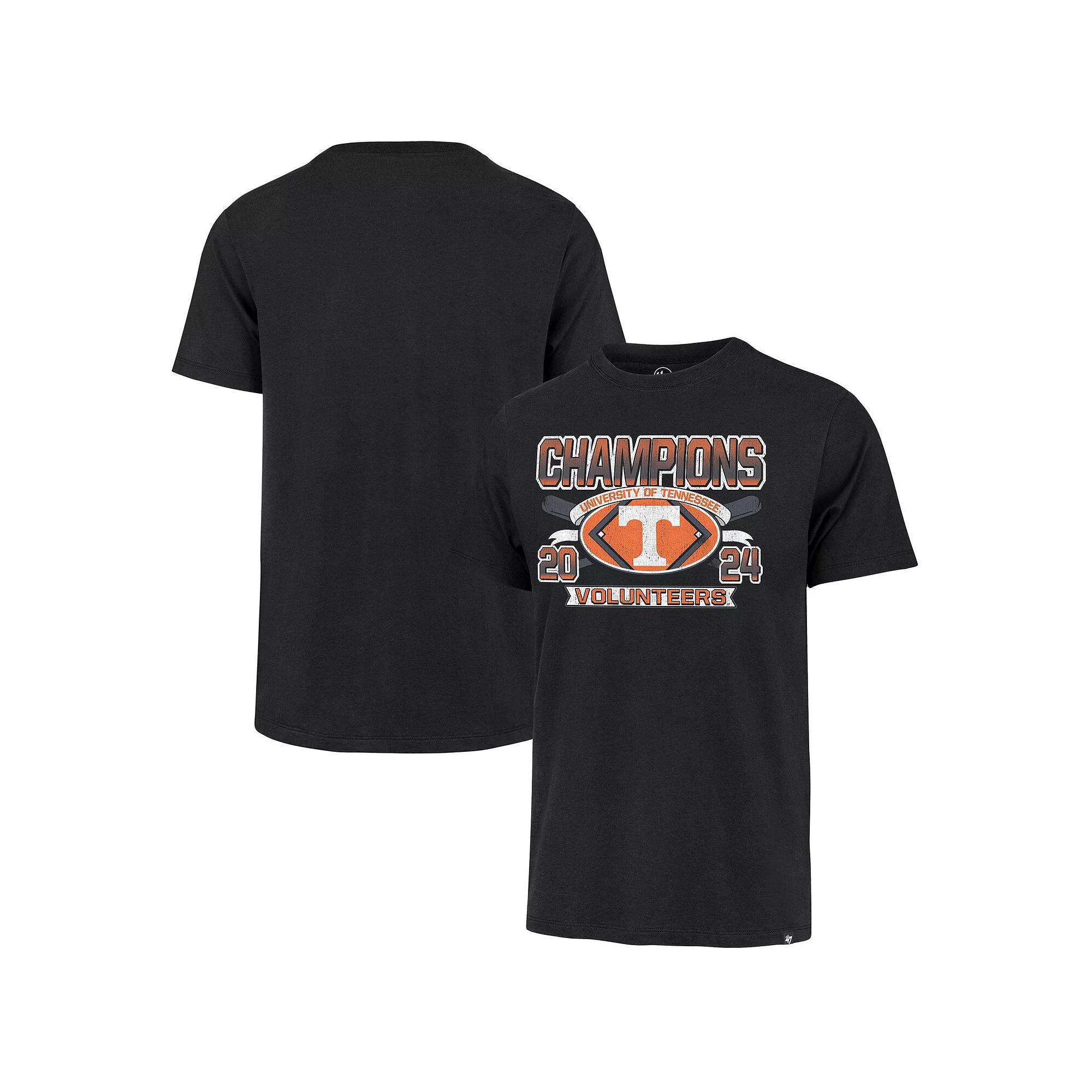 Men's '47 Black Tennessee Volunteers 2024 NCAA Men's Baseball College World Series Champions Big & Tall T-Shirt, Size: 3XB Product Image