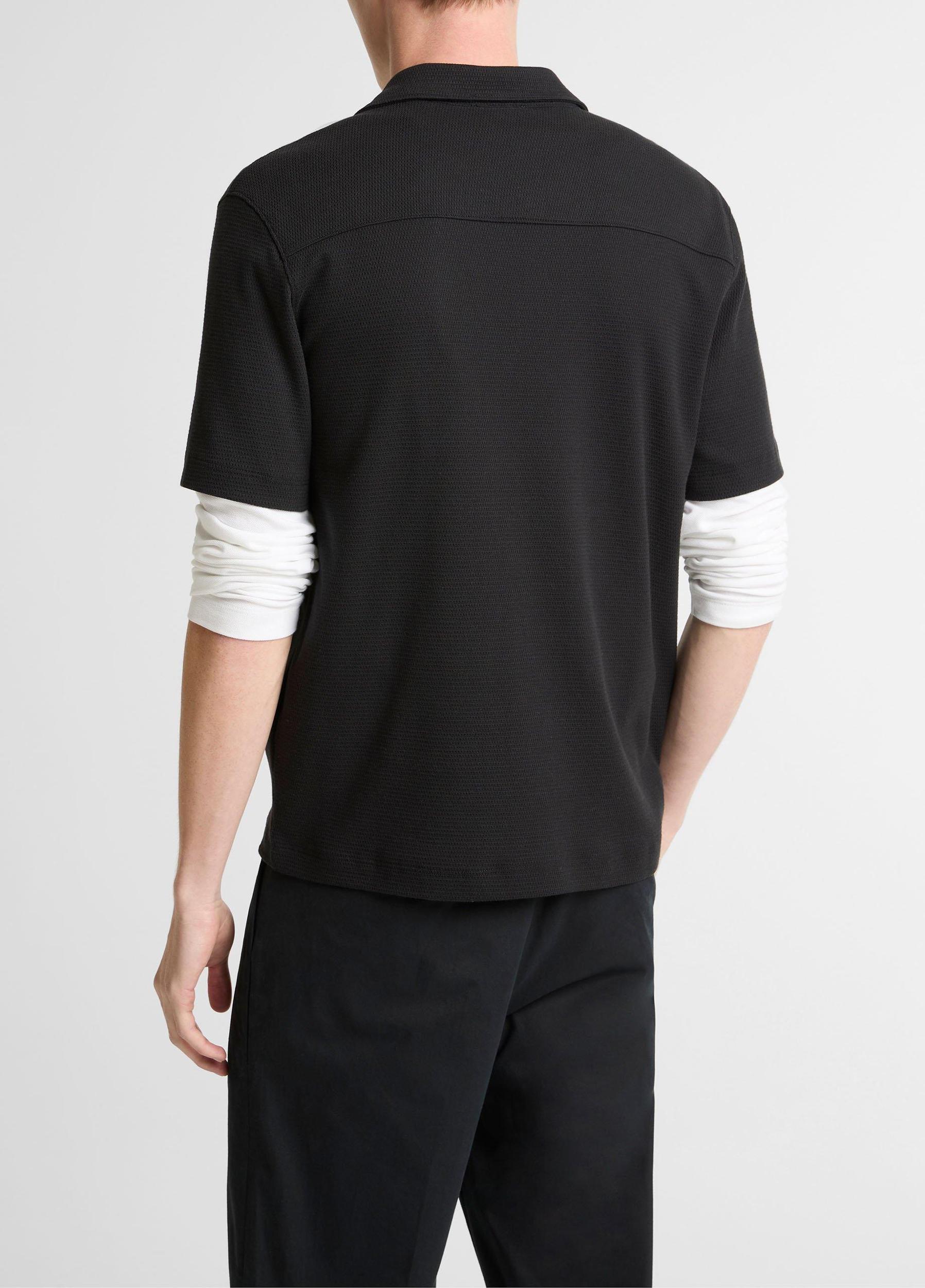 Mesh-Knit Cotton-Blend Cabana Shirt Product Image