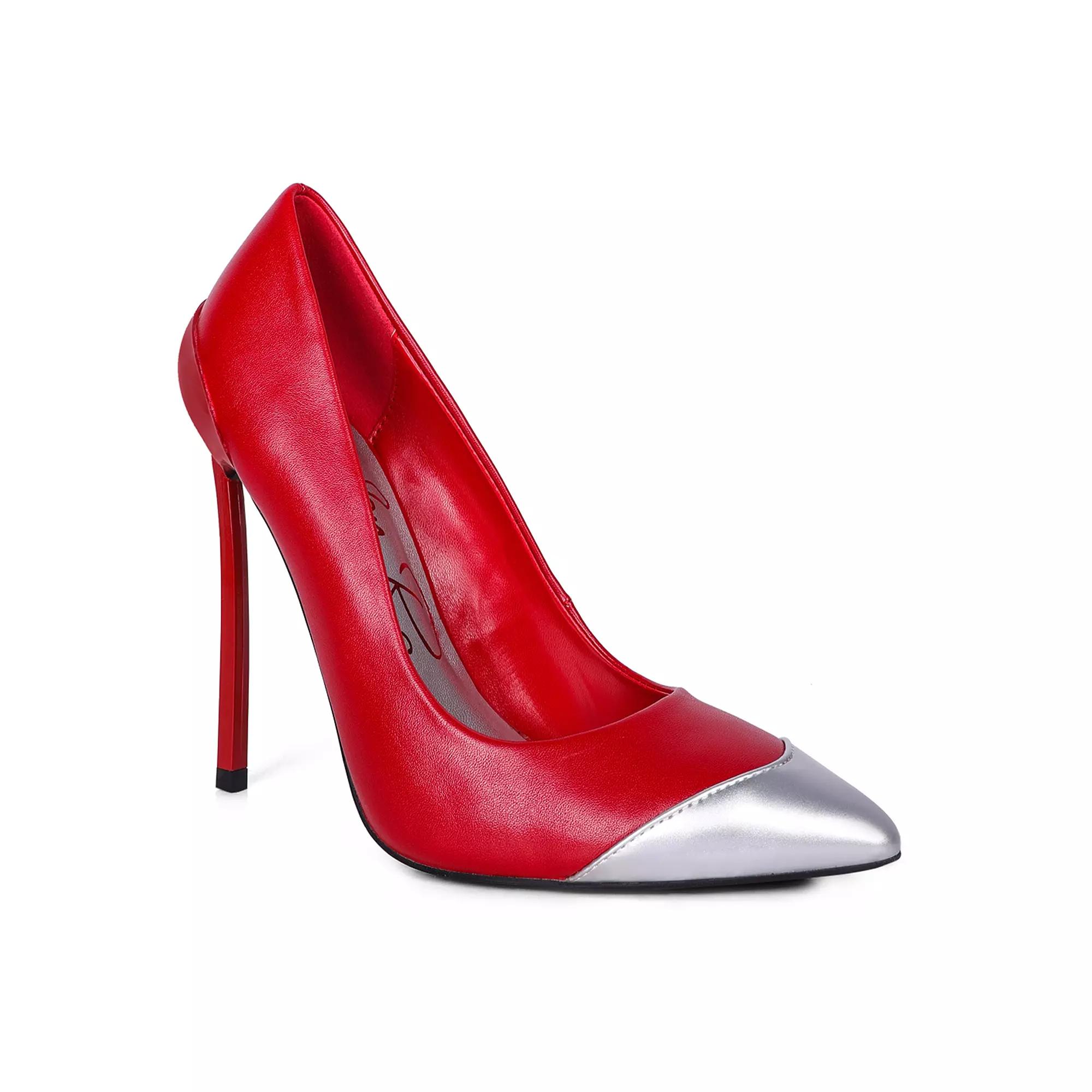 London Rag Cidra Women's Colorblock Stiletto Heels, Size: 5, Red Product Image