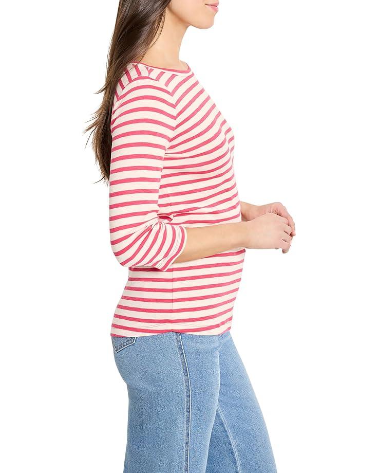 Short Sleeve Scoop Neck Striped Tee Product Image