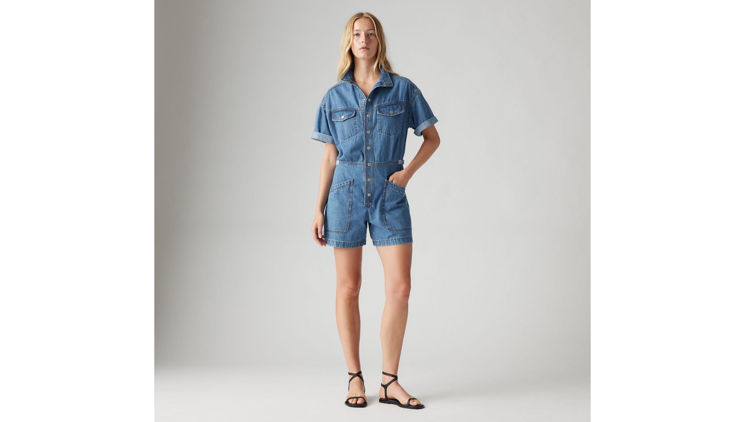 Short Sleeve Surplus Romper Product Image