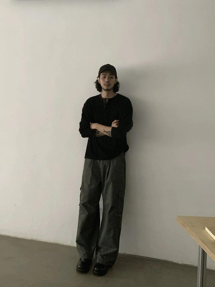 RT No. 18891 CARGO BAGGY STRAIGHT PANTS Product Image