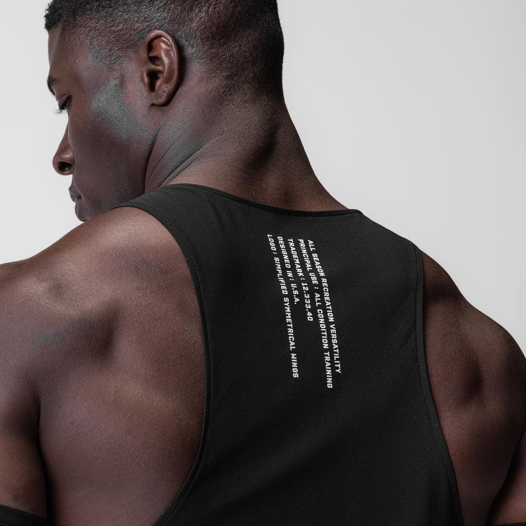 0949. Laser-Vent™ Singlet Tank - Black/White Product Image