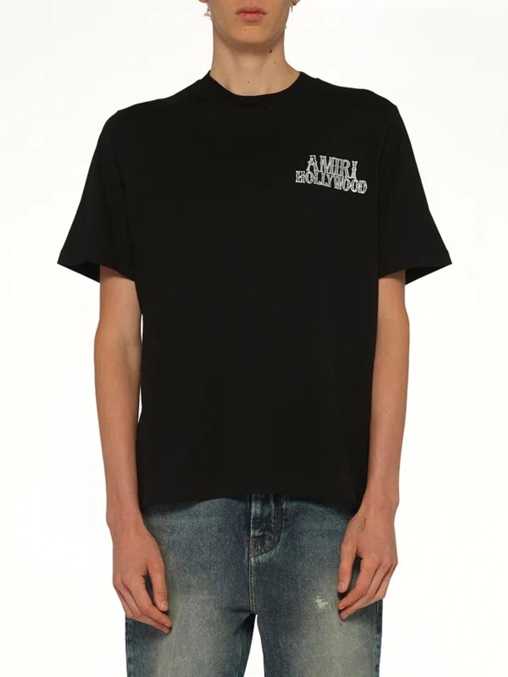 AMIRI Mens Black Hollywood City Relaxed-fit Cotton-jersey T-shirt Xl Product Image