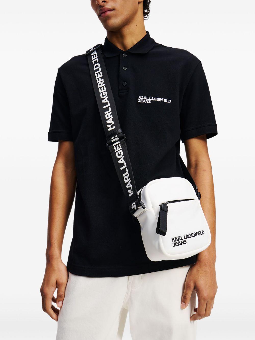 logo-embossed messenger bag Product Image