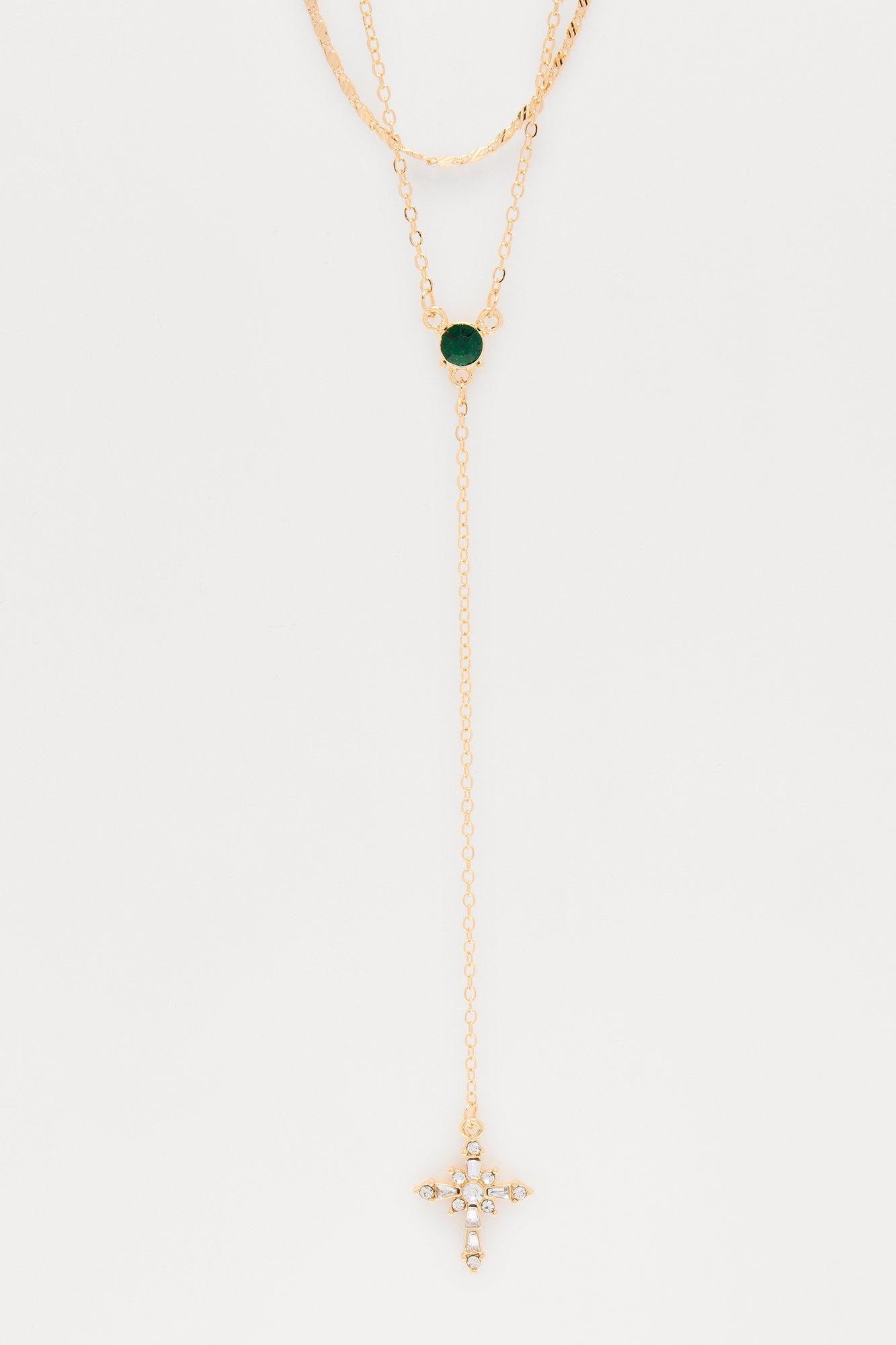 Bethany Layered Lariat Necklace - Gold Female Product Image