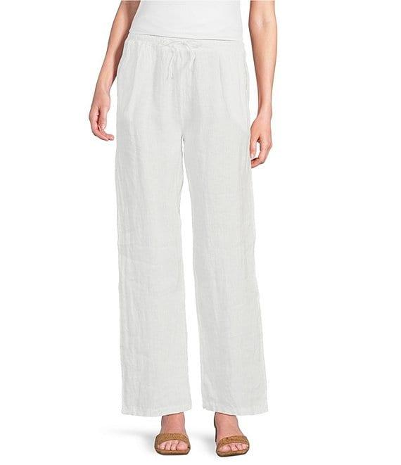 M Made in Italy Linen Wide Leg Pants Product Image