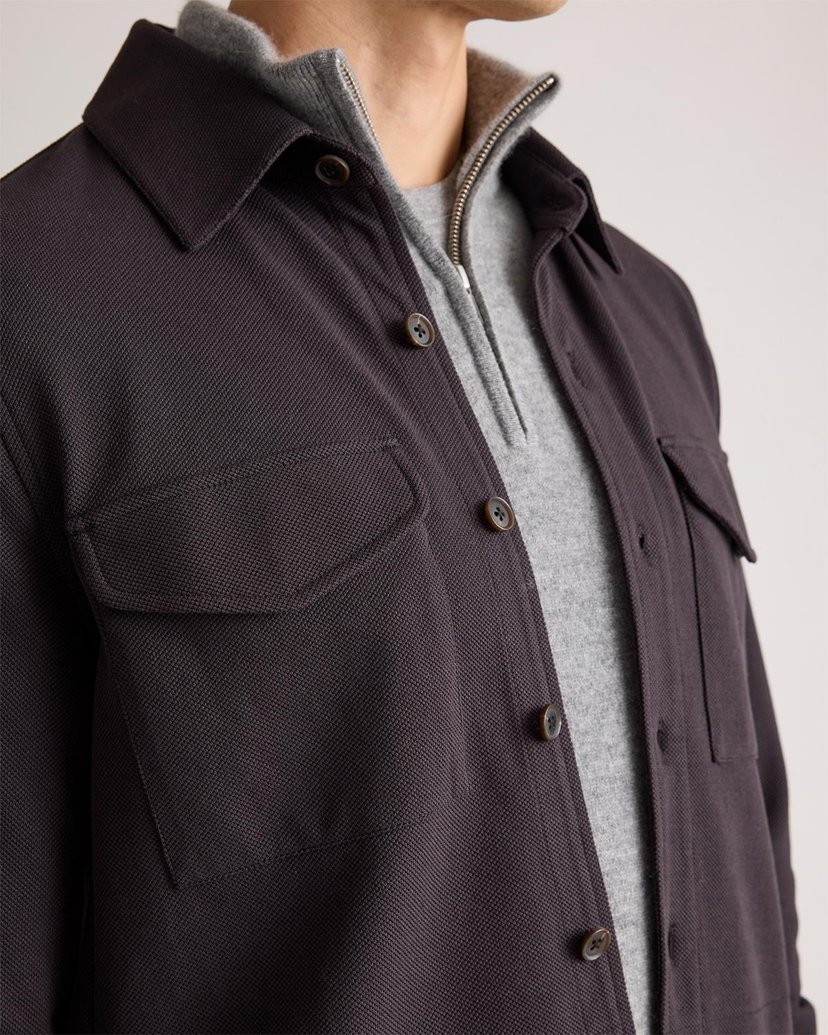 Quince | Men's Cotton Pique Knit Overshirt Organic Cotton Product Image