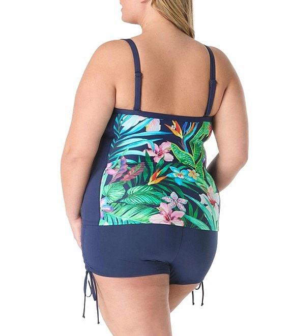 Beach House Plus Size Paloma Beach Solids Blake Adjustable Swim Short Product Image