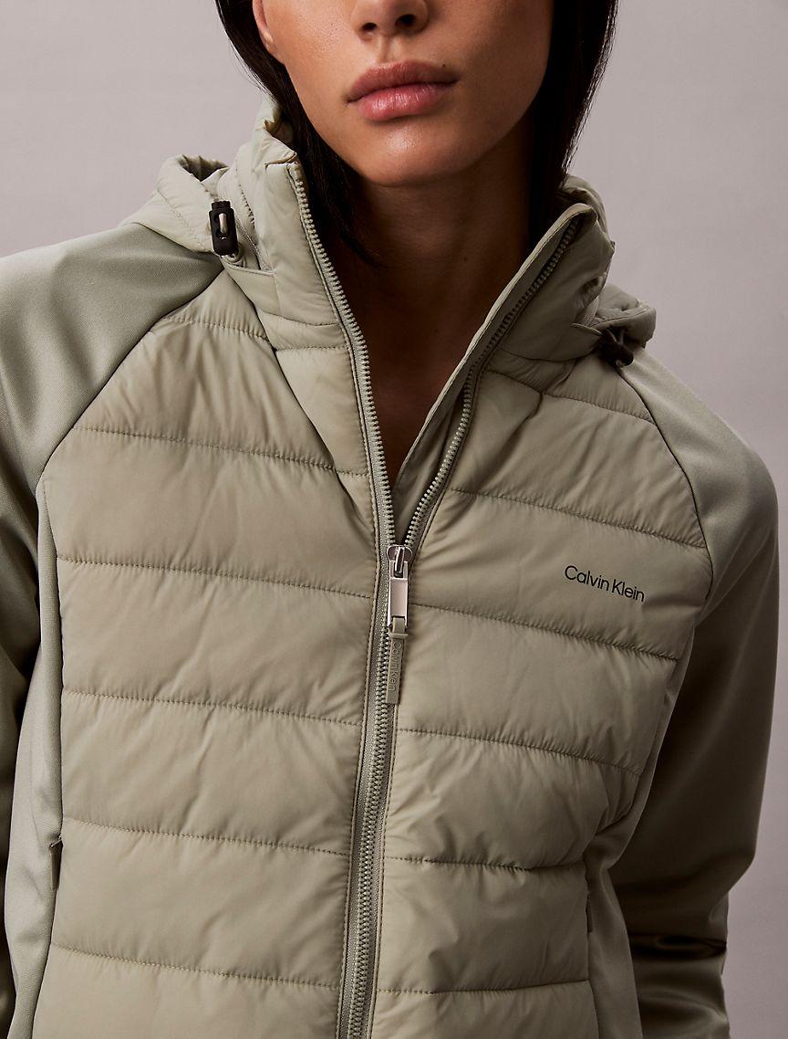 Mixed Media Puffer Jacket Product Image