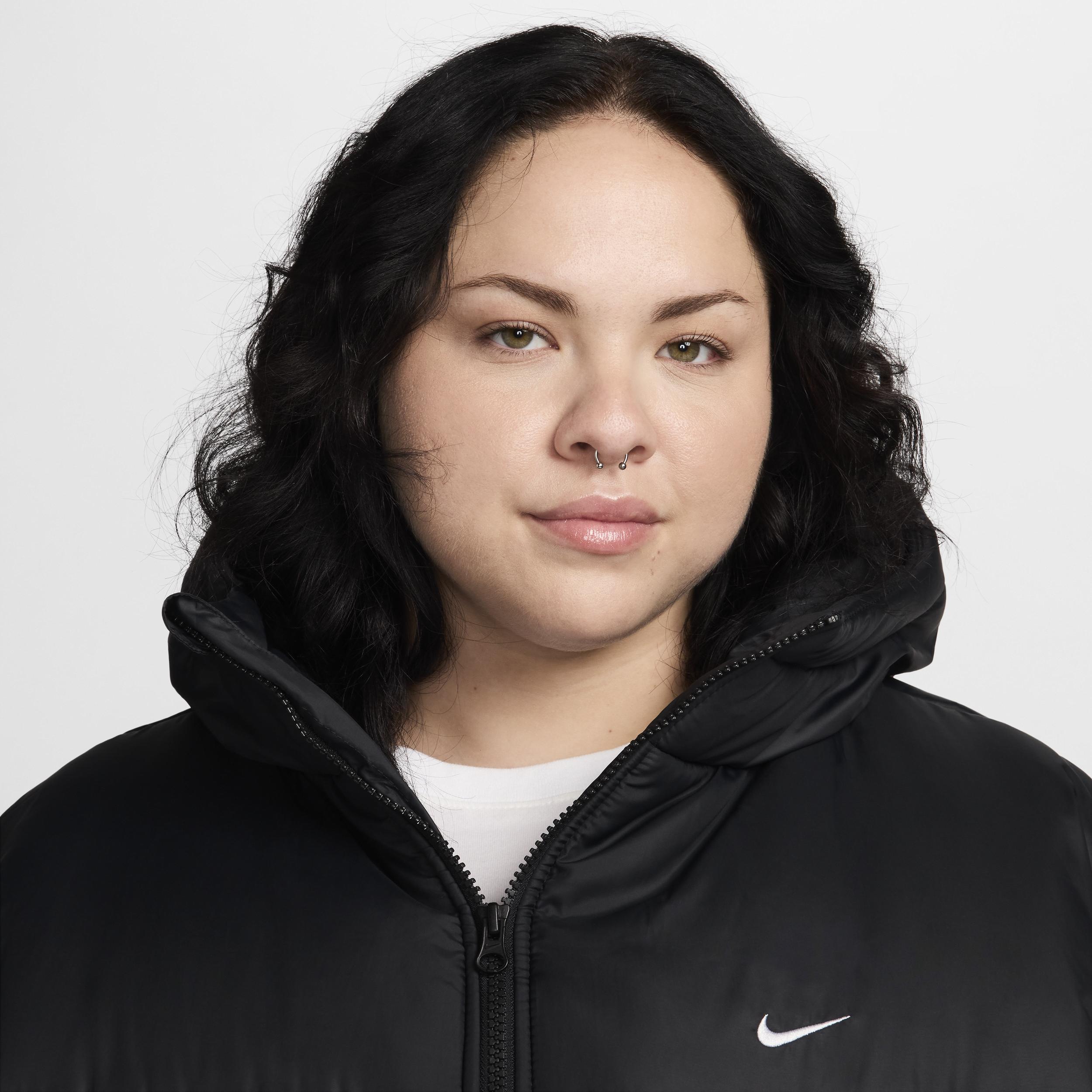 Women's Nike Sportswear Classic Puffer Therma-FIT Loose Hooded Jacket (Plus Size) Product Image