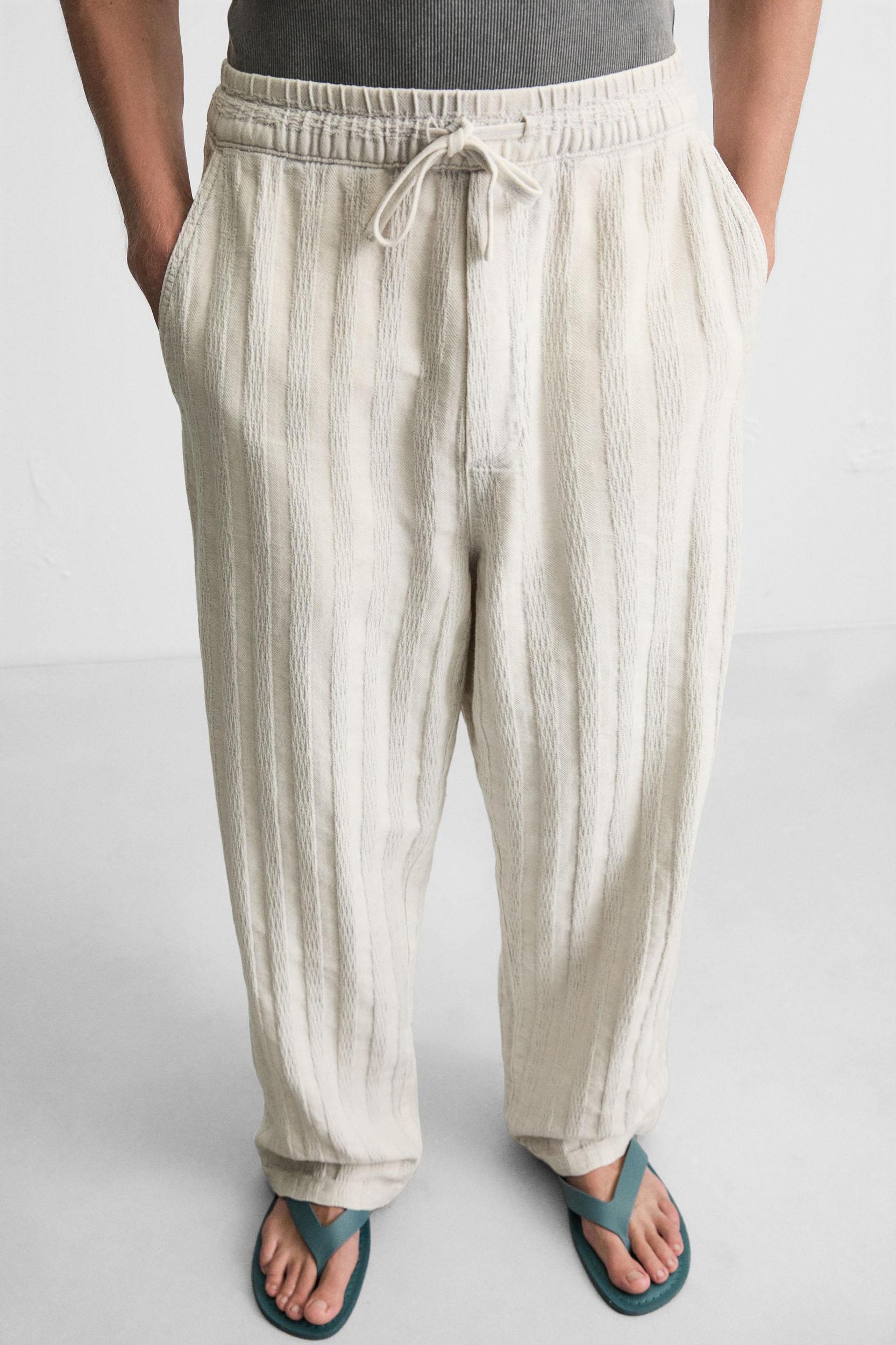 JACQUARD RELAXED FIT PANTS Product Image