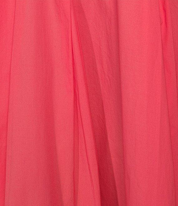 Trina Turk Ashe Poplin V-Neck Short Sleeve Fit-And-Flare Midi Dress Product Image