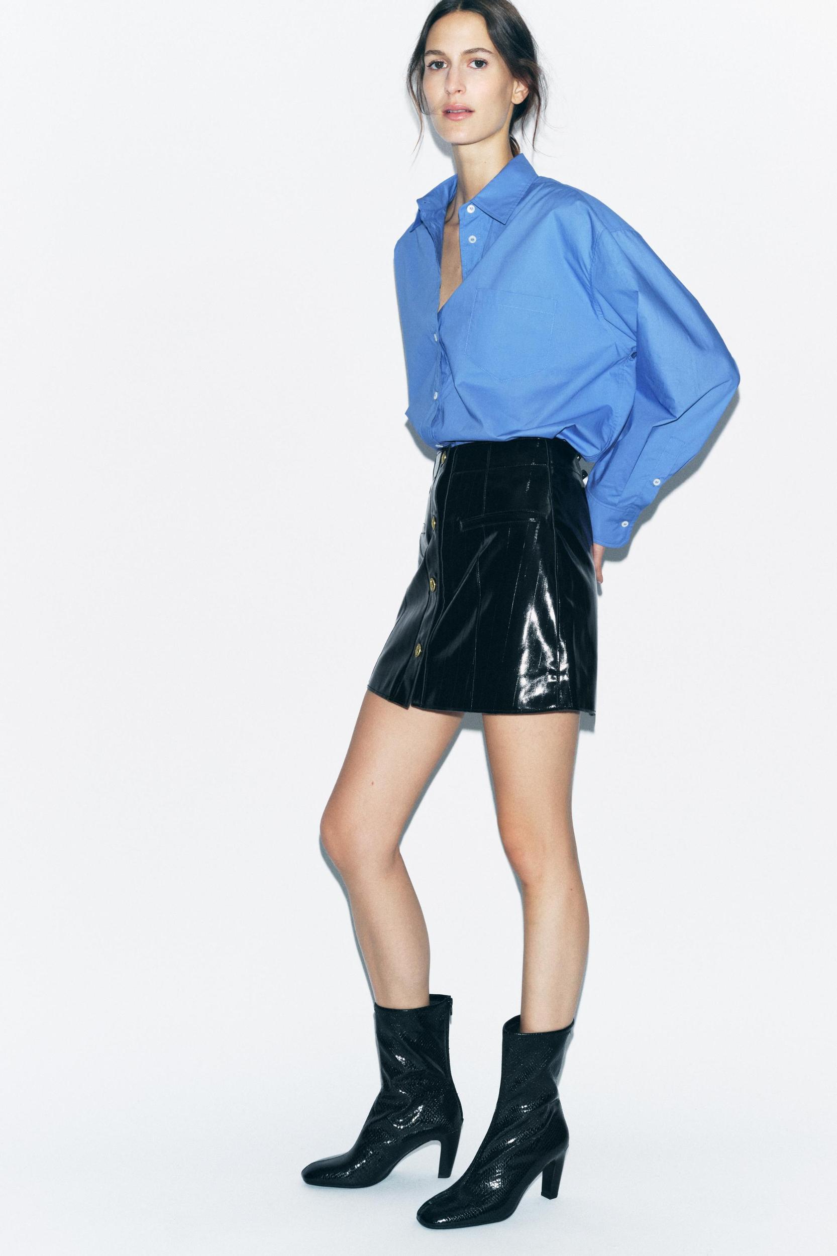ZW COLLECTION FAUX LEATHER SHORT SKIRT Product Image