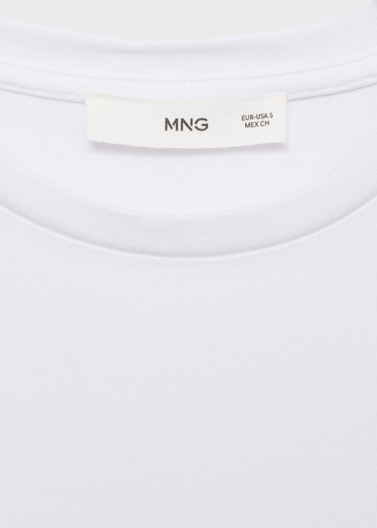 Long sleeve cotton t-shirt - Women | MANGO USA Product Image