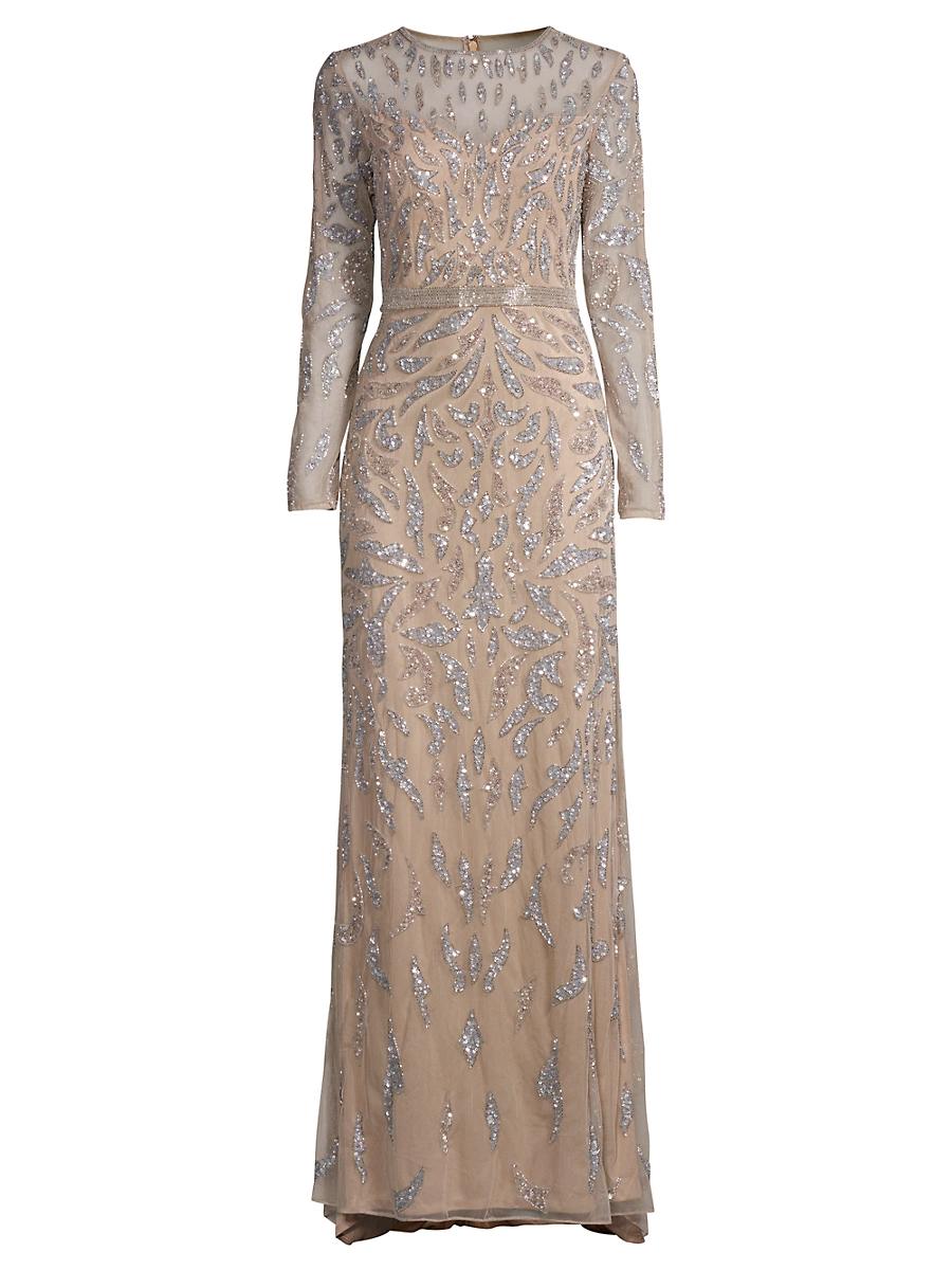 Womens Sequin Column Gown Product Image