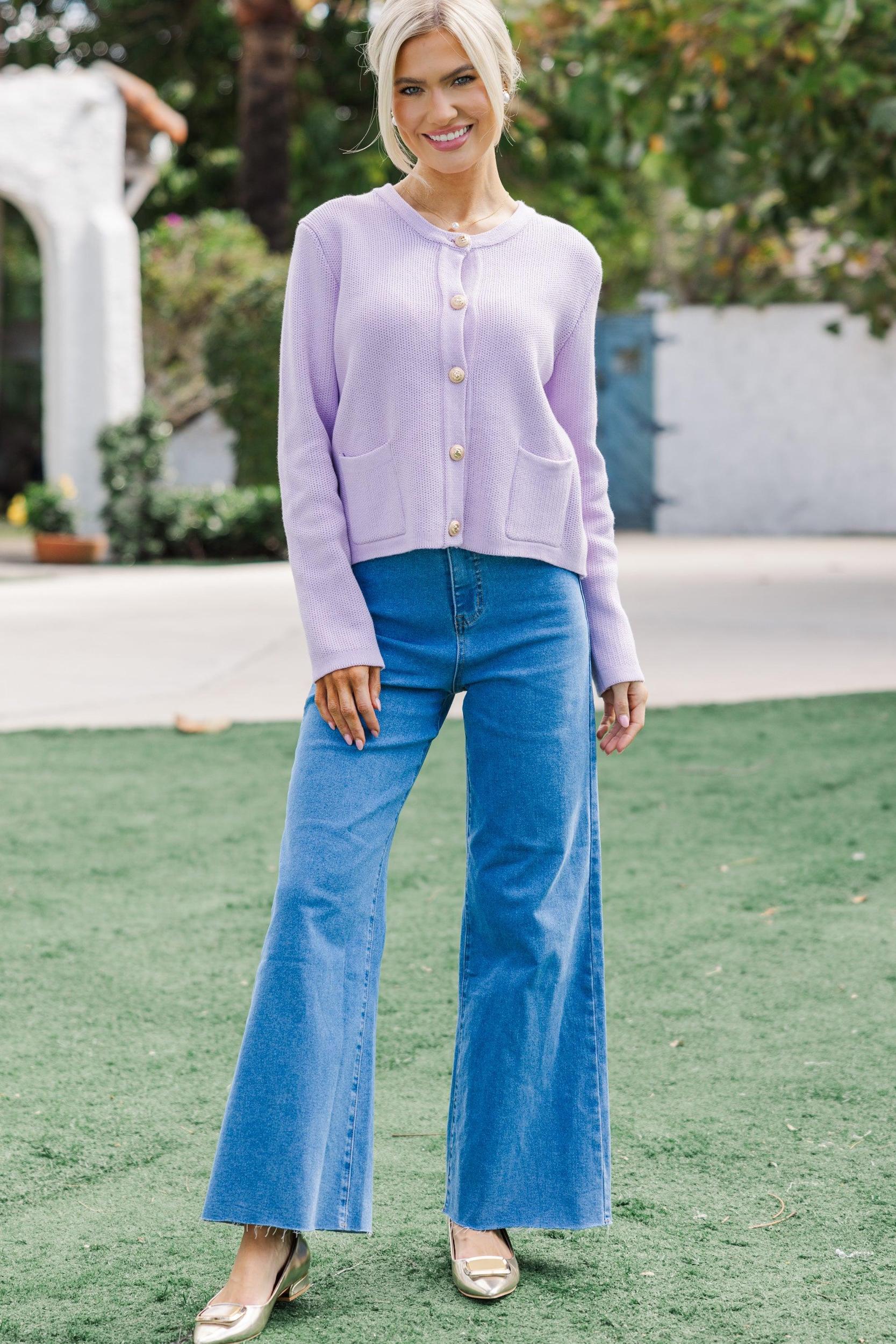 Ready To Go Lavender Purple Cardigan Female Product Image