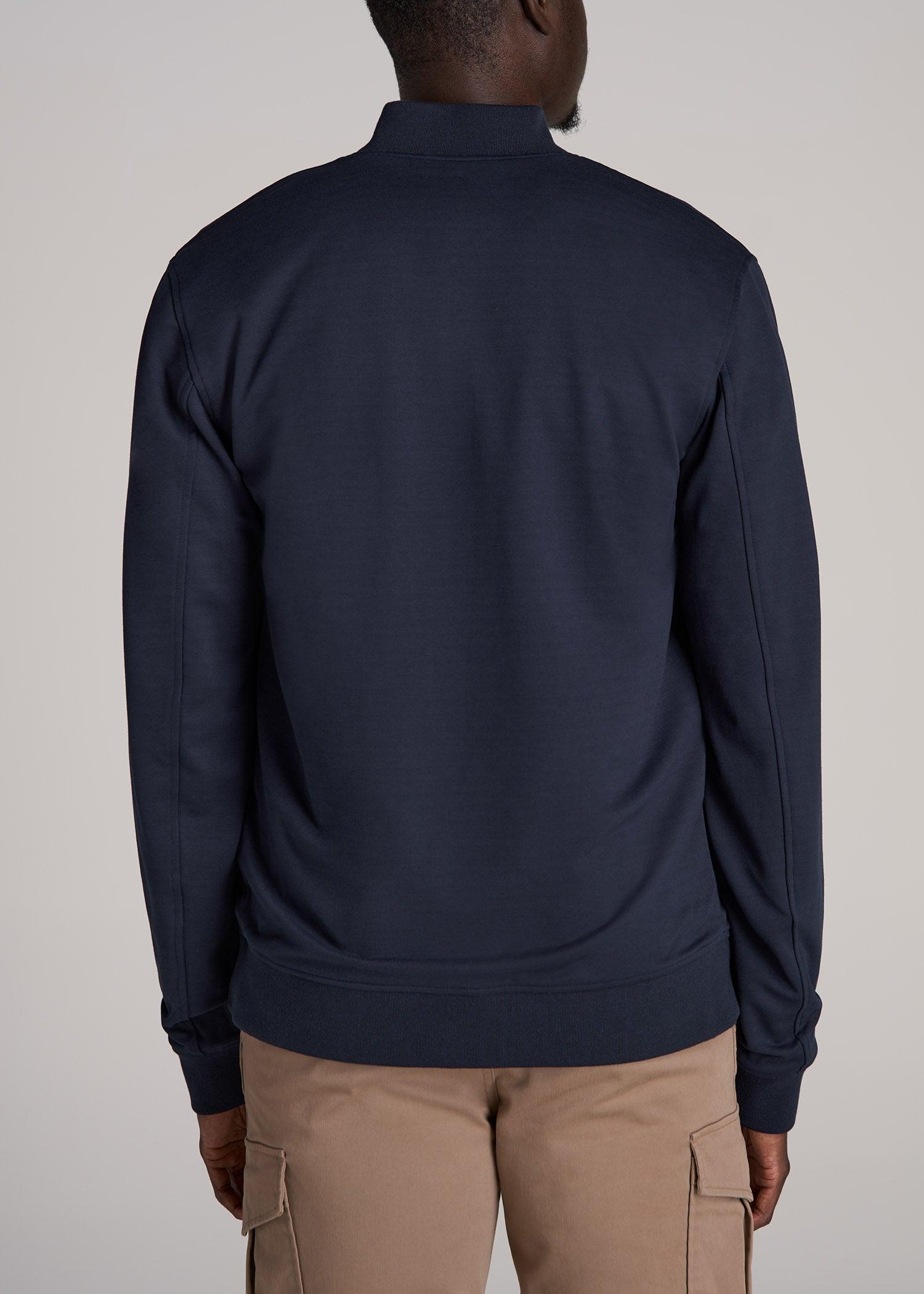 Reversible Bomber Jacket for Tall Men in Black and Navy Male Product Image