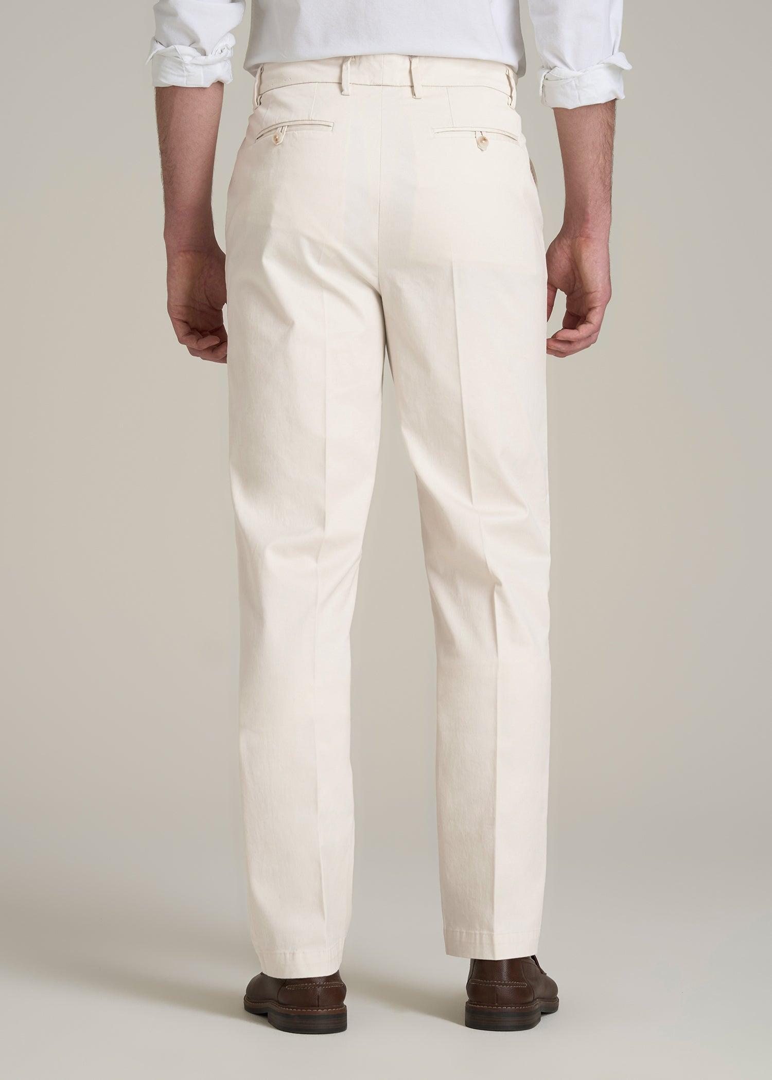 Refined Chinos for Tall Men in Antique White Male Product Image