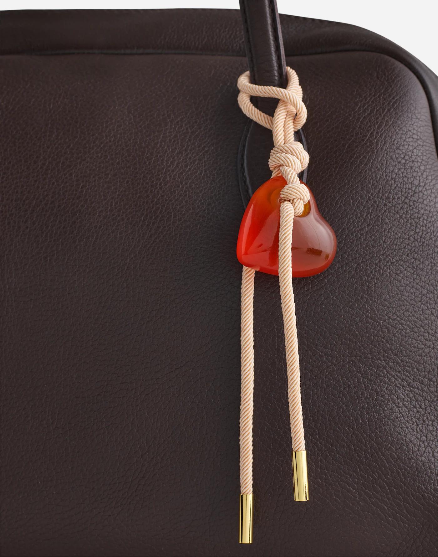 Carved Heart Bag Charm Product Image