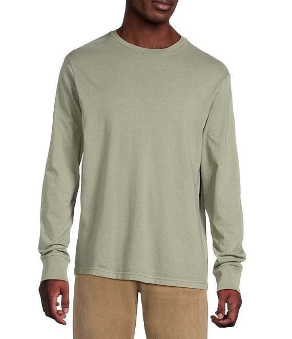 Cremiuex Premium Denim Garment-Dyed Long Sleeve T-Shirt Product Image