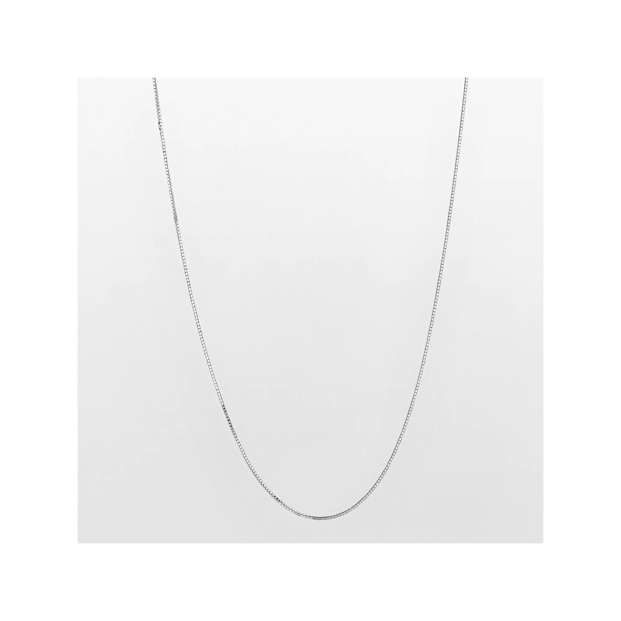 10k White Gold Adjustable Box Chain Necklace, Women's, Size: 22" Product Image