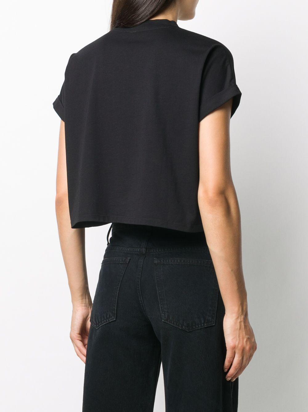 logo-embroidered cropped T-shirt Product Image