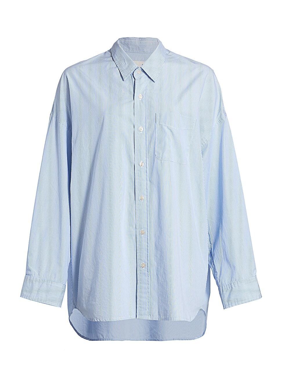 Womens Drop Neck Oxford Shirt Product Image