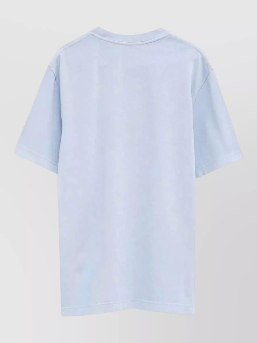 JACQUEMUS Mens Blue Pigmento Log-embroidered Cotton T-shirt Xl Product Image