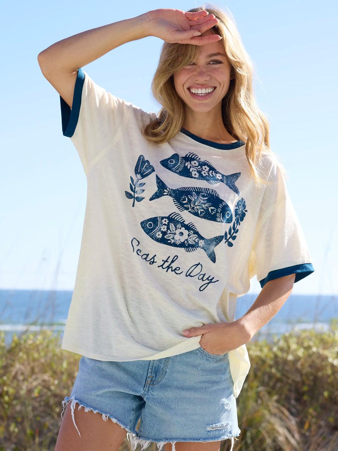 Ringer Oversized Tee Shirt Product Image