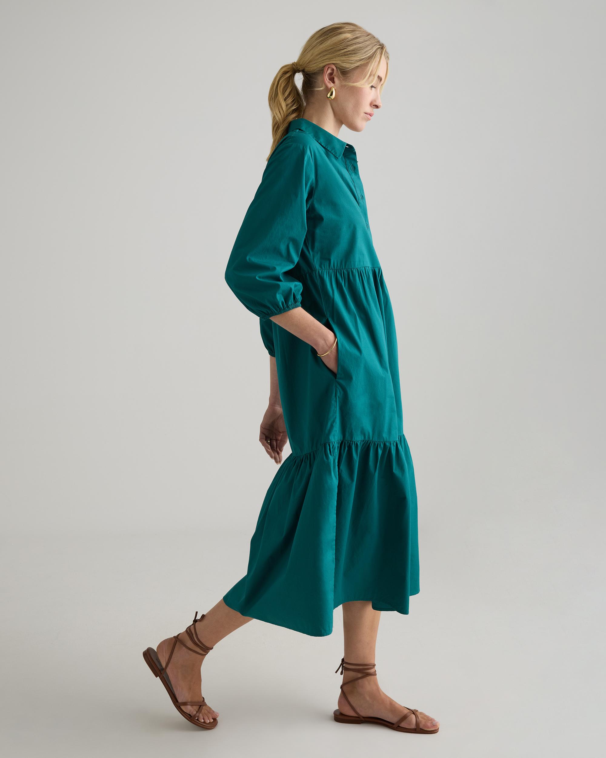 Quince | Women's Poplin Midi Tunic Dress Size XL, Organic Cotton Product Image
