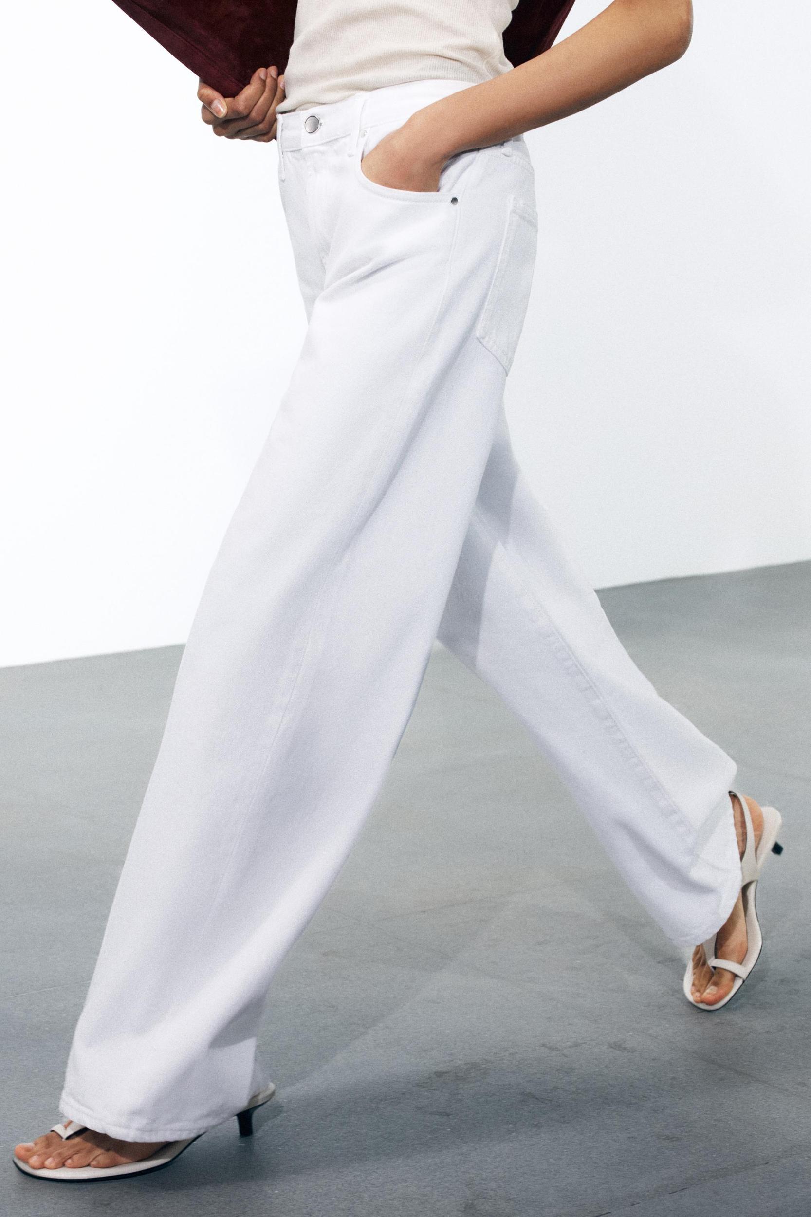 ZW COLLECTION WIDE LEG LOW-RISE JEANS Product Image