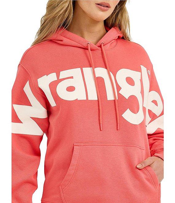 Wrangler® Retro® Logo Detailed Long Sleeve Fleece Hoodie Product Image