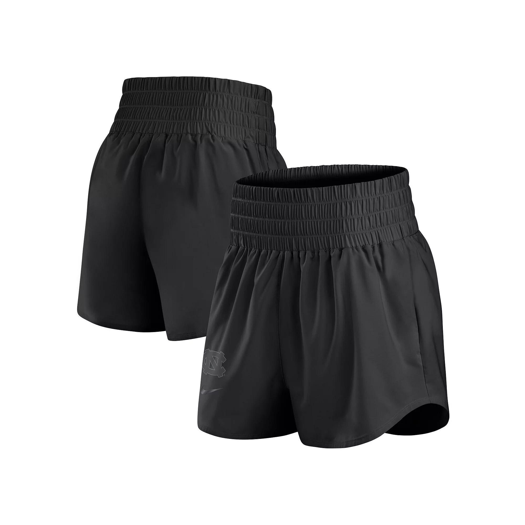 Women's Nike Black North Carolina Tar Heels Performance One High-Rise Shorts, Size: Small Product Image