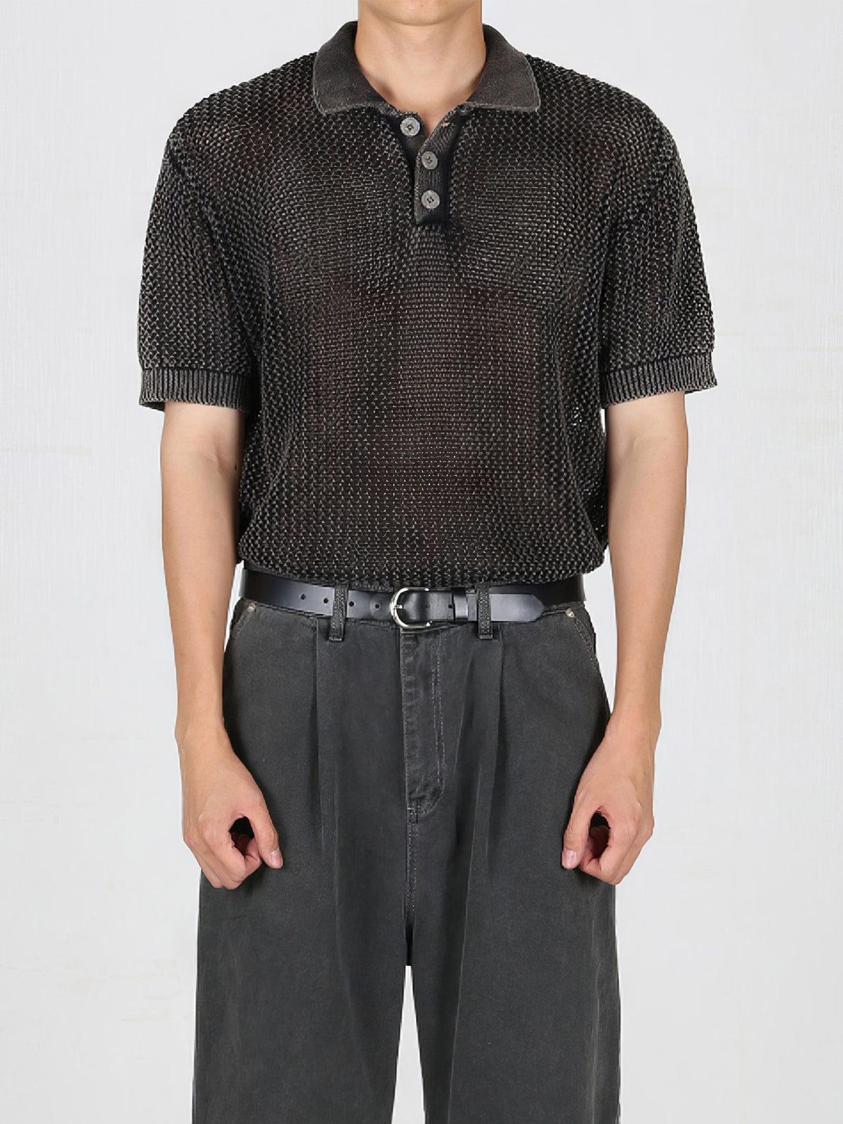 RT No. 12507 HOLLOW SHORT SLEEVE POLO Product Image