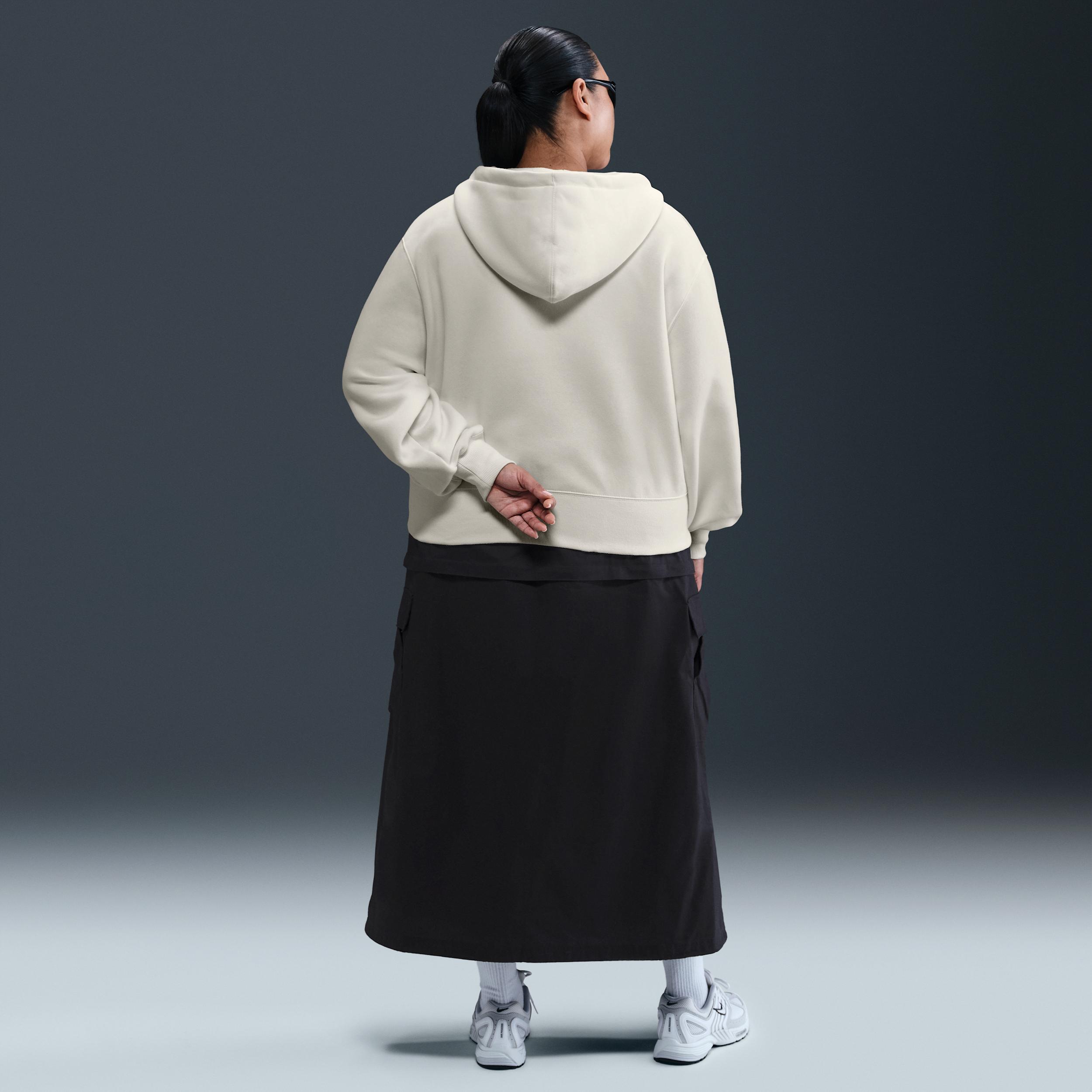 Nike Sportswear Phoenix Fleece Women's Loose Cropped Full-Zip Hoodie (Plus Size) Product Image