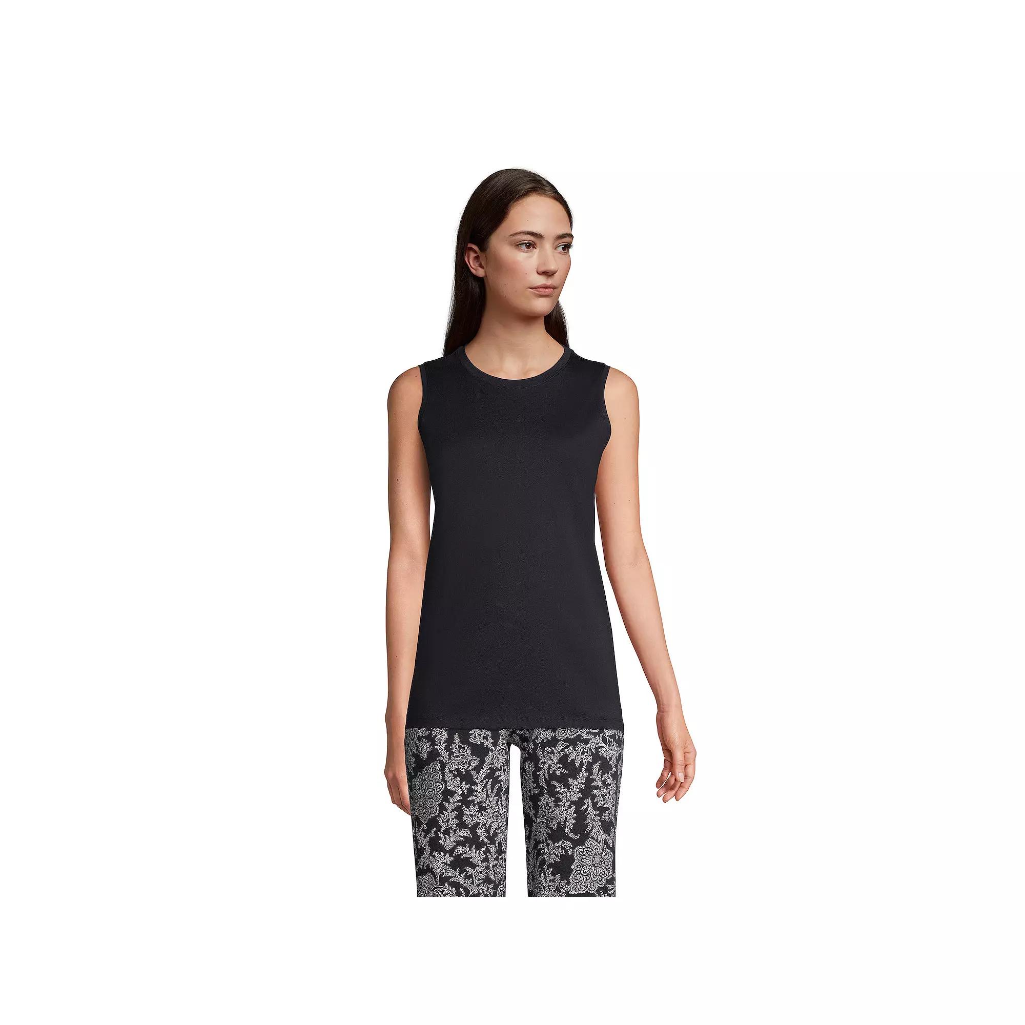 Women's Lands' End Supima Cotton Crewneck Tank,  Product Image