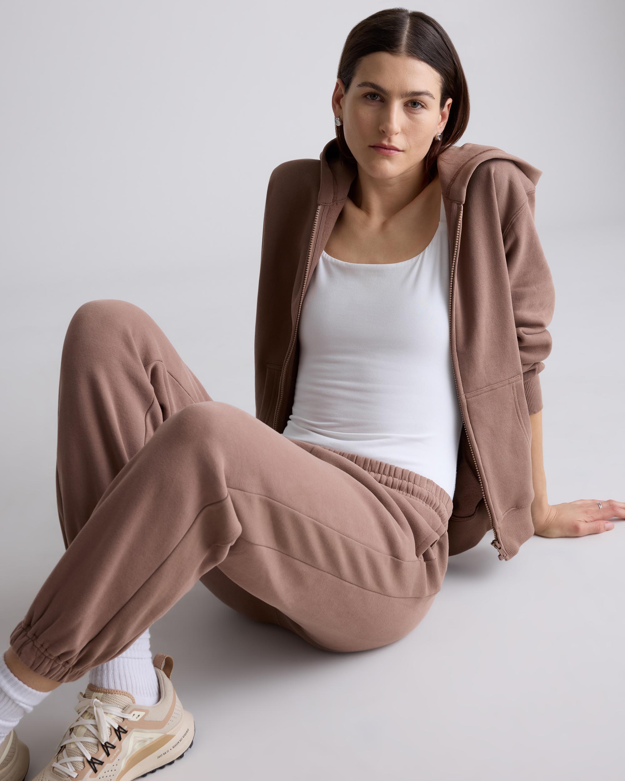 Quince | Women's Organic Heavyweight Fleece Full Zip Hoodie Size XS, Organic Cotton Product Image