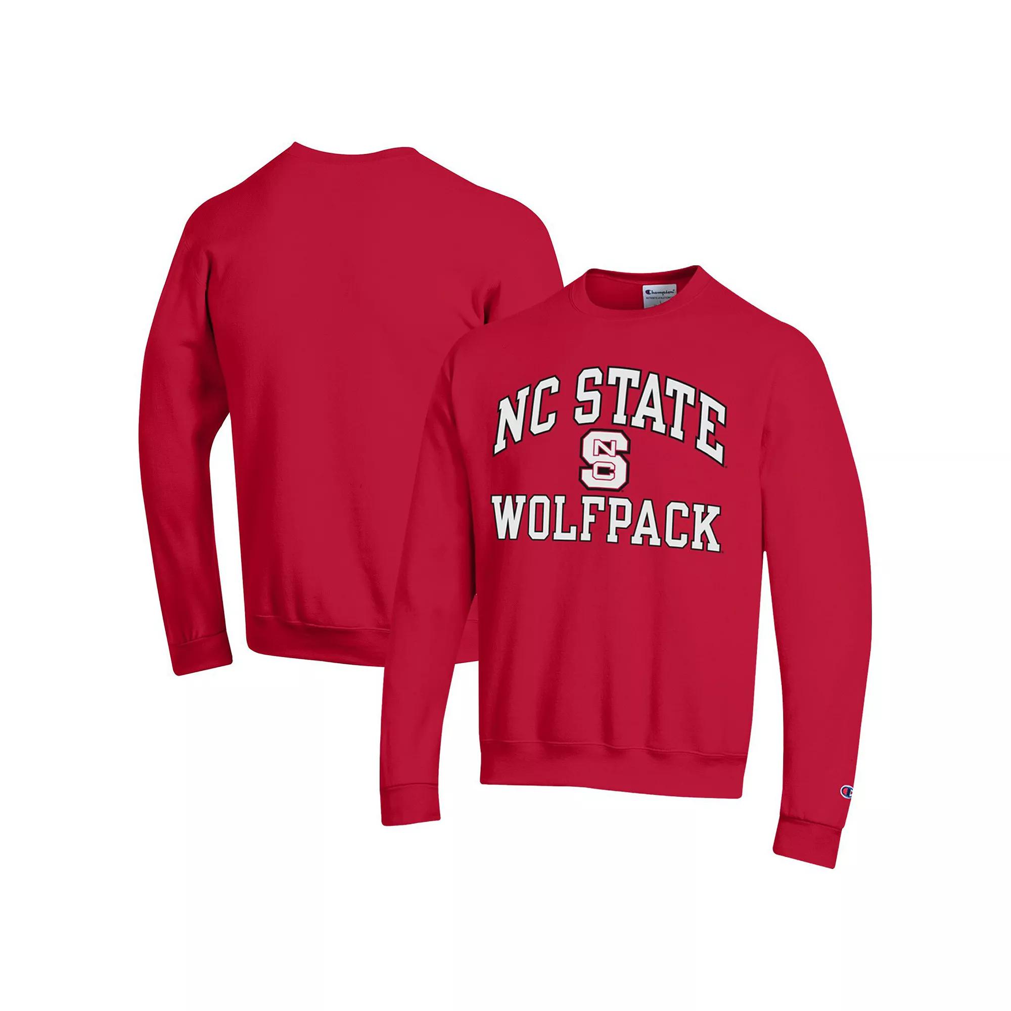 Men's Champion Red NC State Wolfpack High Motor Pullover Sweatshirt,  Product Image